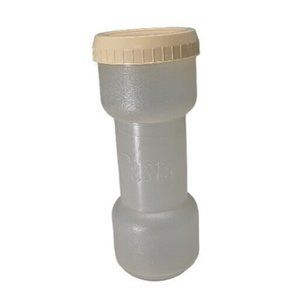 CLASSIC AERO PLASTIC PASTA KEEPER, 80oz, EMBOSSED, BARBELL STYLE w/SCREW-ON TOP